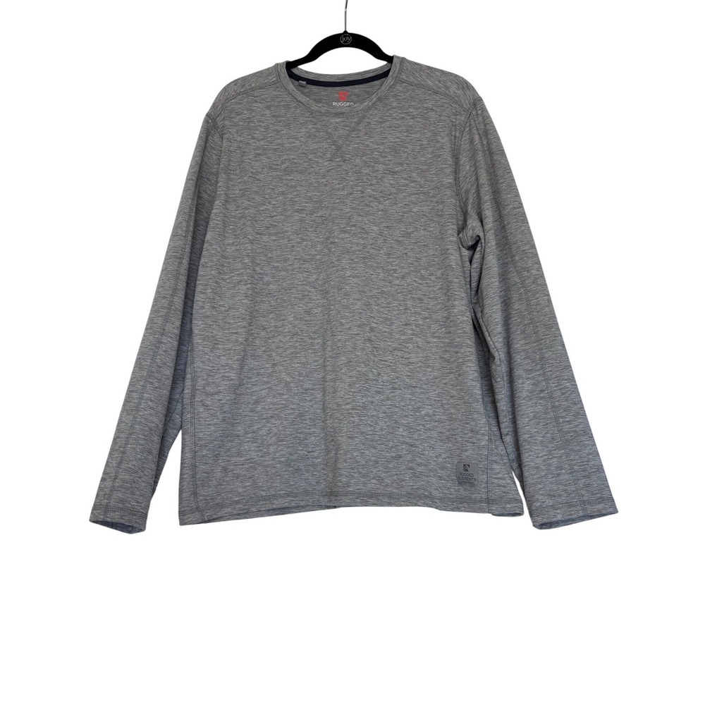 Rugged Elements Mens XL Gray Heathered Long Sleeve Utility Performance Shirt